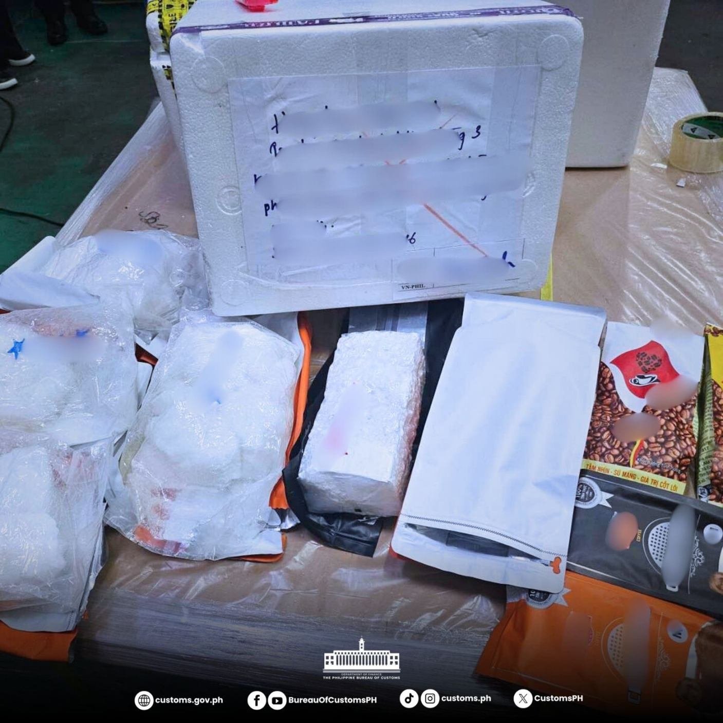 ₱109.8 Million ng Shabu, nasabat sa mga shipments mula sa Vietnam