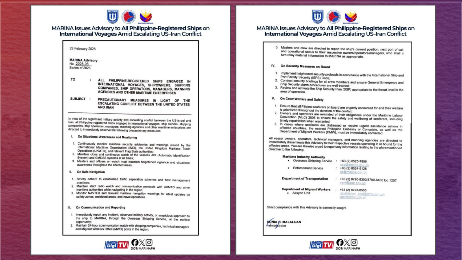 Mas mahigpit na seguridad sa mga barko ng Pilipinas, ipinatupad
